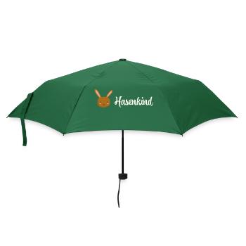 Hasenkind brauner Hase - Regenschirm (klein) - Flaschengrün - Vorne