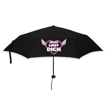 Jesus loves you - Umbrella (small) - black - Front