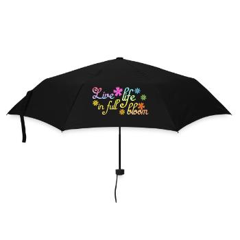 Live Life in Full Bloom idée cadeau original - Parapluie standard - noir - Devant