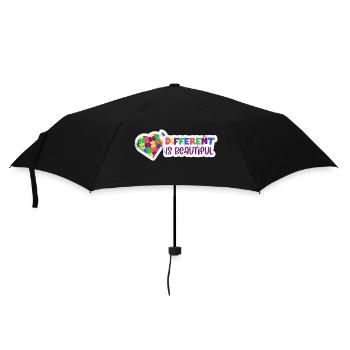 ADHD AUTIST DIFFERENT IS BEAUTIFUL PUZZLE SAYING MOTIFS - Umbrella (small) - black - Front