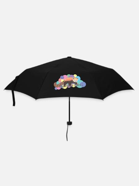 Kleiner Panda - Regenschirm (klein) - Schwarz
