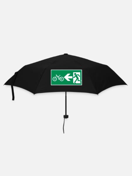 Fahrradfahren Notausgang Rennrad Mountainbike - Regenschirm (klein) - Schwarz
