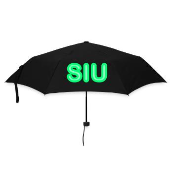Jugendwort - Siu - Neonschrift in hell grün - Regenschirm (klein) - Schwarz - Vorne