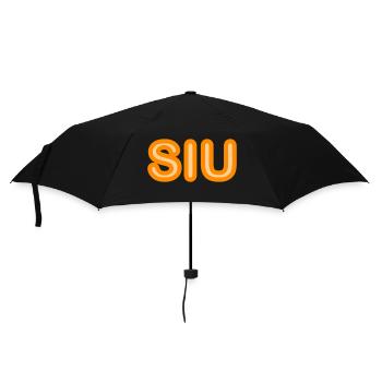 Jugendwort - Siu - Neonschrift in orange - Regenschirm (klein) - Schwarz - Vorne