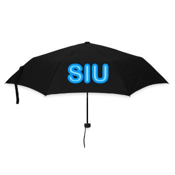 Jugendwort - Siu - Neonschrift in blau - Regenschirm (klein) - Schwarz - Vorne
