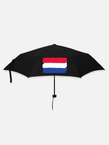 Holland Flagge used look - Regenschirm (klein) - Schwarz