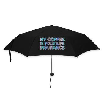 Roastedbeans Coffeebean blagues dictons tasse à café - Parapluie standard - noir - Devant