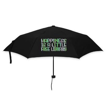humor sayings book quotes funny quote present idea - Regenschirm (klein) - Schwarz - Vorne