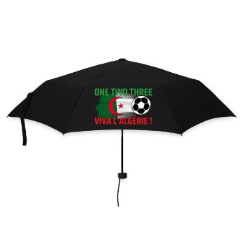 Algeria Flag Soccer  - Umbrella (small) - black - Front