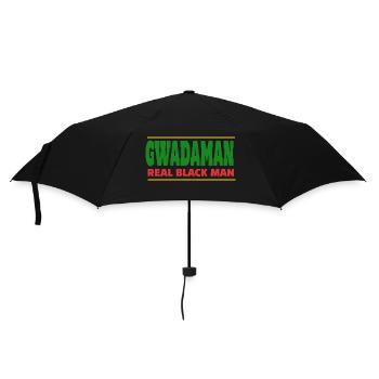 Gwadaman, real black man - Umbrella (small) - black - Front
