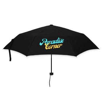 Paradies-Ecke - Regenschirm (klein) - Schwarz - Vorne