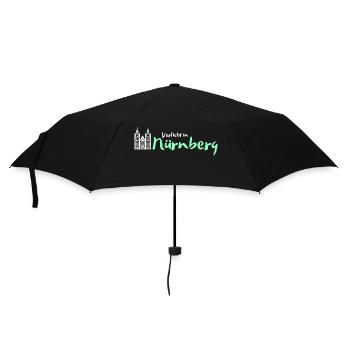 Verliebt in Nürnberg - Regenschirm (klein) - Schwarz - Vorne