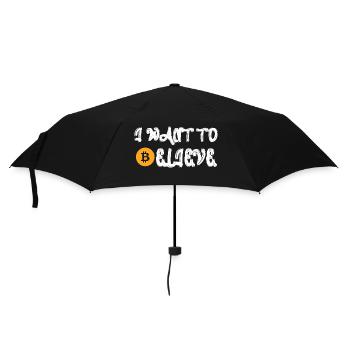 Bitcoin Trading Crypto Aktien - Regenschirm (klein) - Schwarz - Vorne