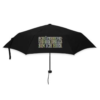 lustige tshirts lieblingshund junggesellenabschied - Regenschirm (klein) - Schwarz - Vorne