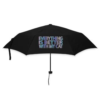 anniversaire bday j’aime les chats humour blague geek mammifère - Parapluie standard - noir - Devant