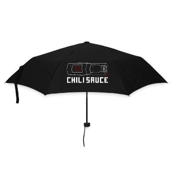 Sauce chili, chaude au cœur - Parapluie standard - noir - Devant