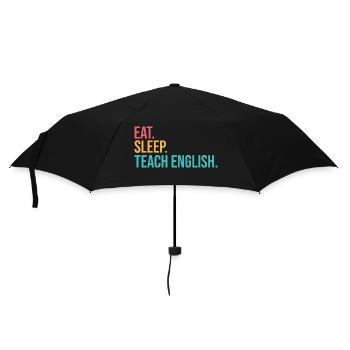Manger dormir Enseigner Répéter - Parapluie standard - noir - Devant