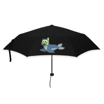 Plongée en snorkel pour plongeurs de phoques - Parapluie standard - noir - Devant