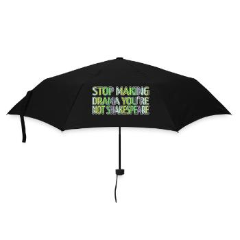 movies gift feminine book worm funny quote bday - Umbrella (small) - black - Front