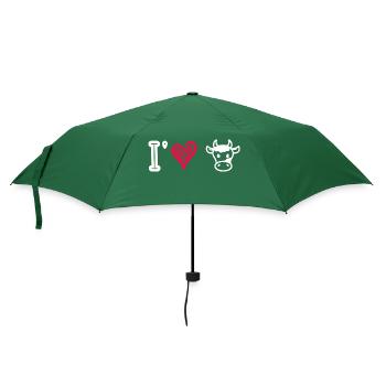 I love cows - Umbrella (small) - bottlegreen - Front