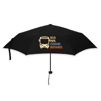 Bus Vater Papa Busfahrer - Regenschirm (klein) - Schwarz - Vorne