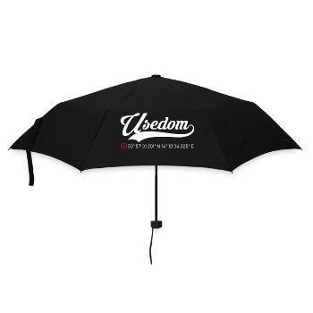 Insel Usedom Koordinaten roter Anker - Regenschirm (klein) - Schwarz - Vorne
