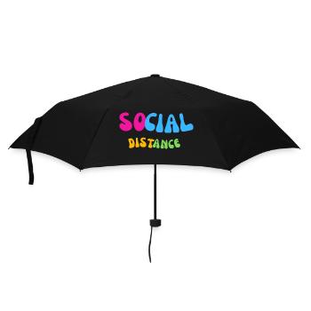 Social Distance - Regenschirm (klein) - Schwarz - Vorne