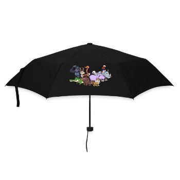 Animaux sauvages mignons - Parapluie standard - noir - Devant