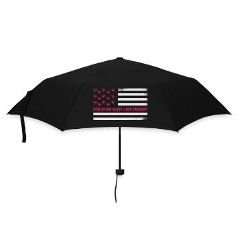 Even my dog wants a new president USA Flag - Umbrella (small) - black - Front