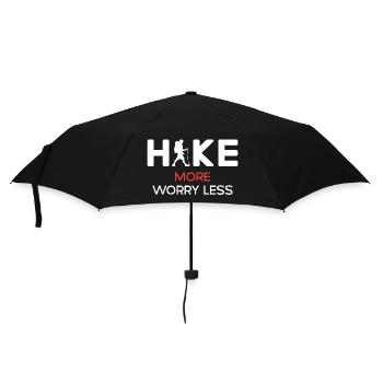 Hike More Worry Less - Hiking Gift - Umbrella (small) - black - Front