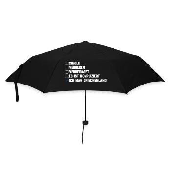 Griechen Grieche Griechenland - Regenschirm (klein) - Schwarz - Vorne