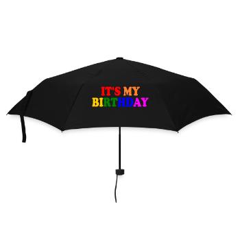 It's my birthday - Umbrella (small) - black - Front