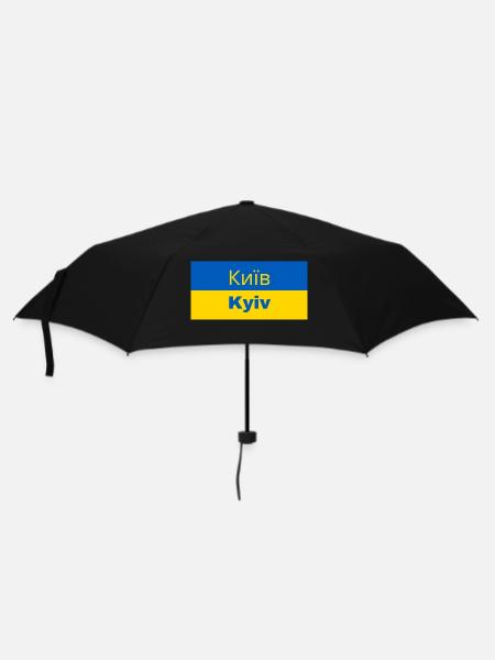 Kyiv City in Cyrillic - Umbrella (small) - black