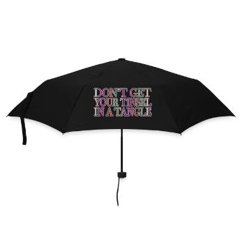 birthday christmas jokes dork christmas present - Umbrella (small) - black - Front