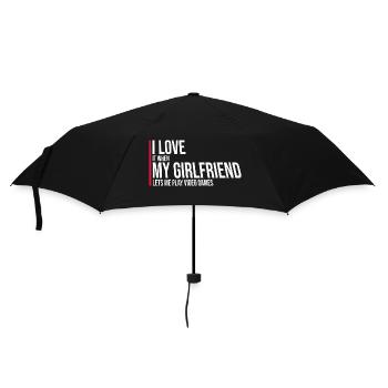 I Love It When My Girlfriend Lets Play Video Games - Umbrella (small) - black - Front
