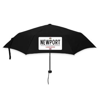 Ortsschild von Newport - Regenschirm (klein) - Schwarz - Vorne