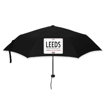 Ortsschild von Leeds - Regenschirm (klein) - Schwarz - Vorne