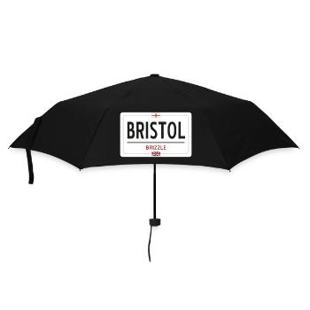 Ortsschild von Bristol - Regenschirm (klein) - Schwarz - Vorne