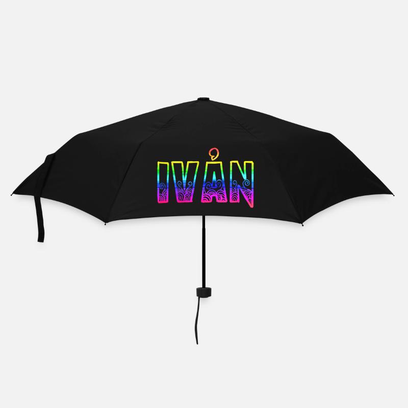ivån rs regenbogen - Regenschirm (klein) - Schwarz