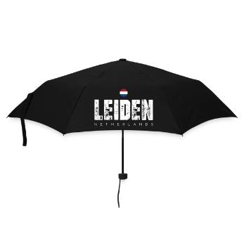 Leiden City Distressed Print - Umbrella (small) - black - Front