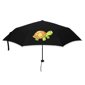 Schildkröte klein süß baby - Regenschirm (klein) - Schwarz - Vorne