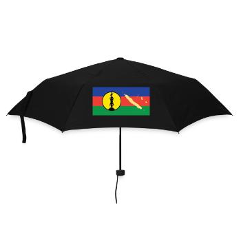 Geschenkdesign Kanak Flagge Neukaledonien - Regenschirm (klein) - Schwarz - Vorne