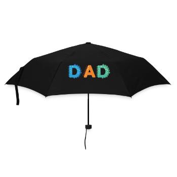 Dad of the Birthday Monster 1st Birthday Family - Umbrella (small) - black - Front