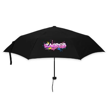 Kroatien Hrvatska Kroatien HRV Reisen Europa Zagreb - Regenschirm (klein) - Schwarz - Vorne
