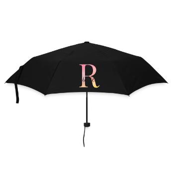 L | Monogramme | Nom | Rieke |Aquarelle - Parapluie standard - noir - Devant