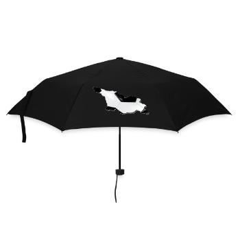 La carte de la Géorgie encadre le vrai football - Parapluie standard - noir - Devant