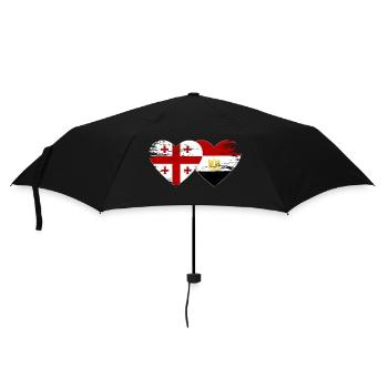 Georgia Egypt Flag Hands Heart Shape Used - Umbrella (small) - black - Front