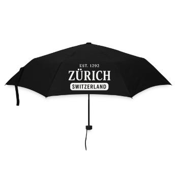 Zurich Switzerland - Regenschirm (klein) - Schwarz - Vorne