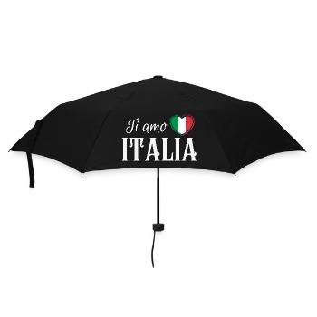 Ich liebe Italien, italienischen Stolz - Regenschirm (klein) - Schwarz - Vorne