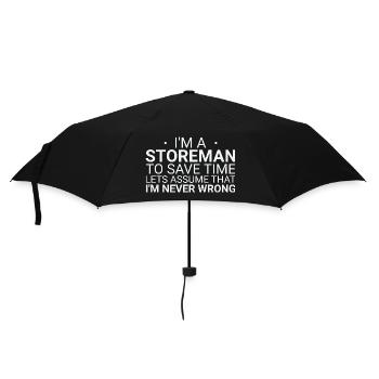 Storeman Never Wrong - Regenschirm (klein) - Schwarz - Vorne